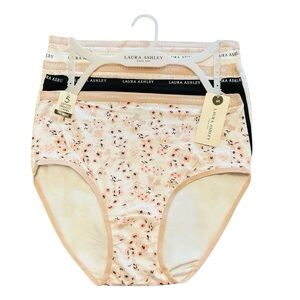 Laura Ashley 5 Pack Cotton Spandex Underwear Panties NWT sz Medium